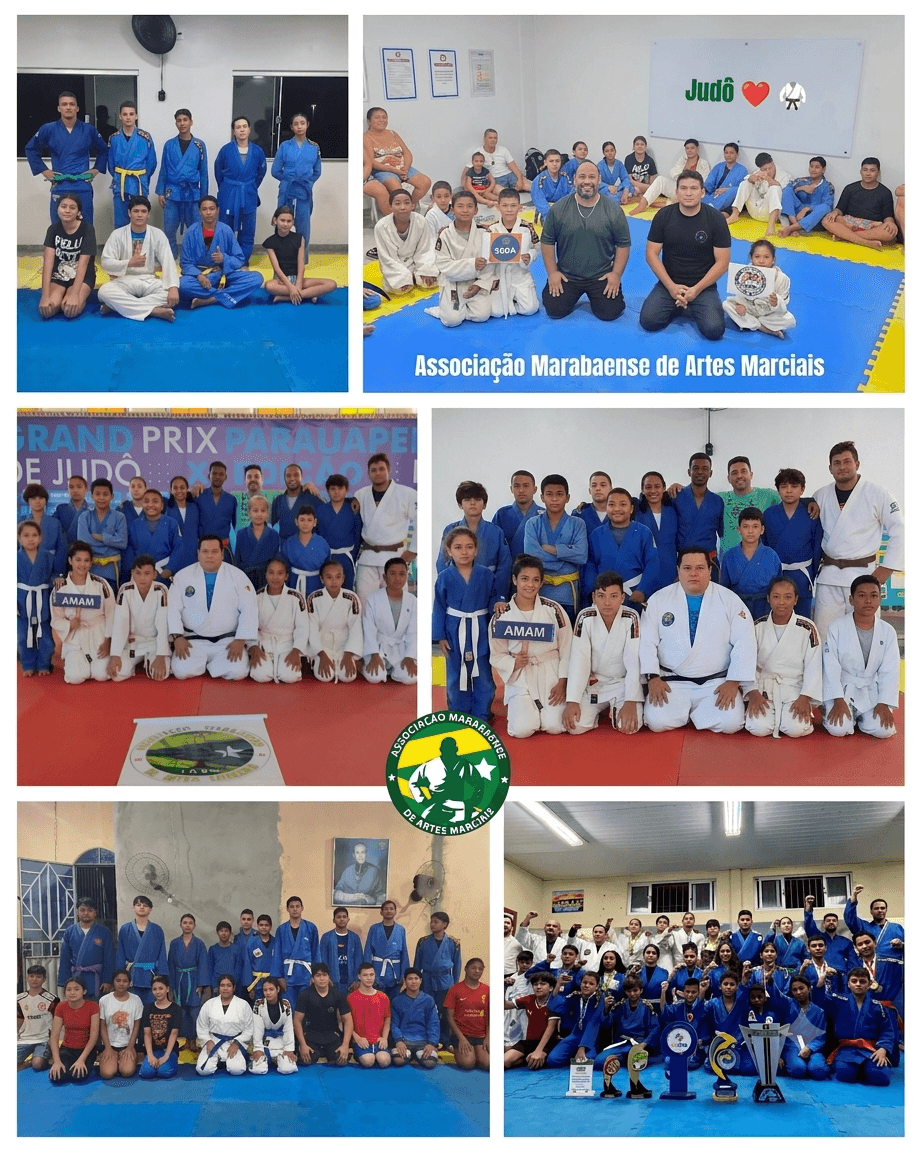 Colagem de treinos e competições da AMAM